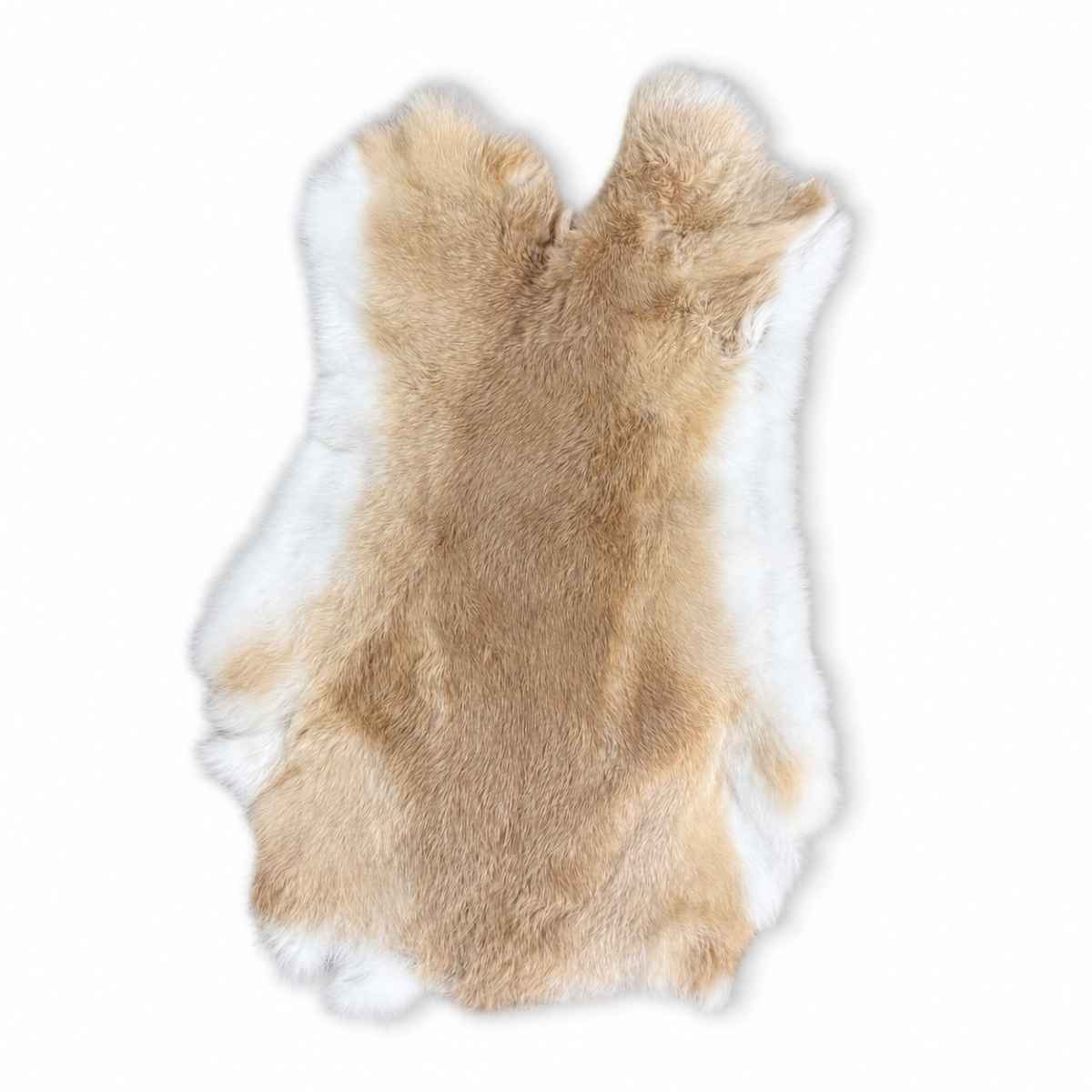 Piel de Conejo Natural con Pelo