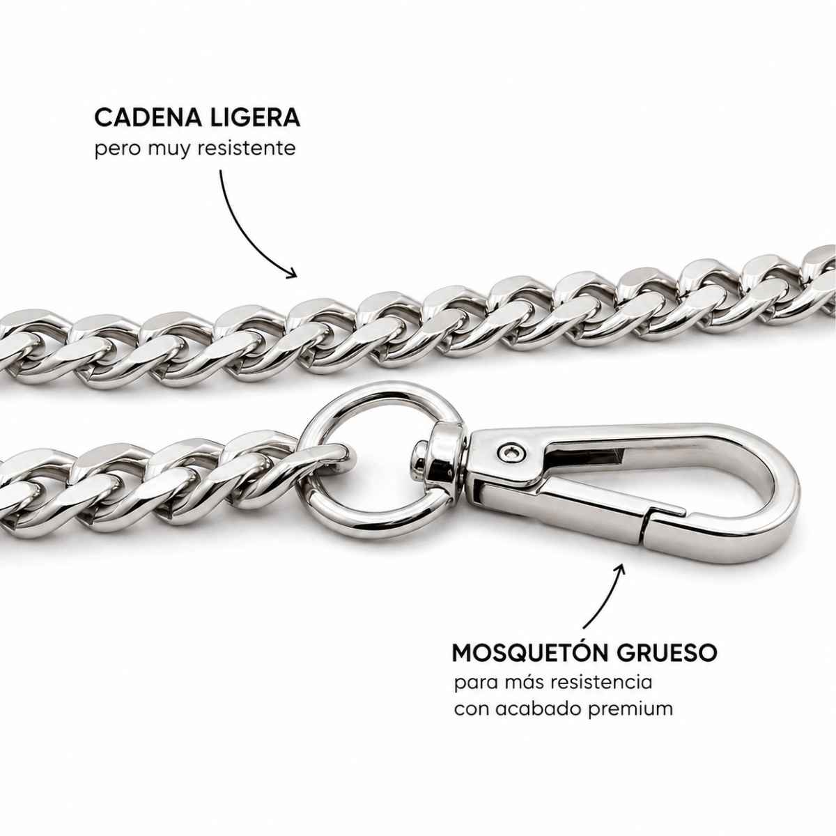 Cadena Bolso con Mosquetones Premium – 125 cm
