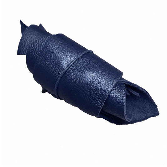 (1Kg) Retales de cuero AZUL MARINO