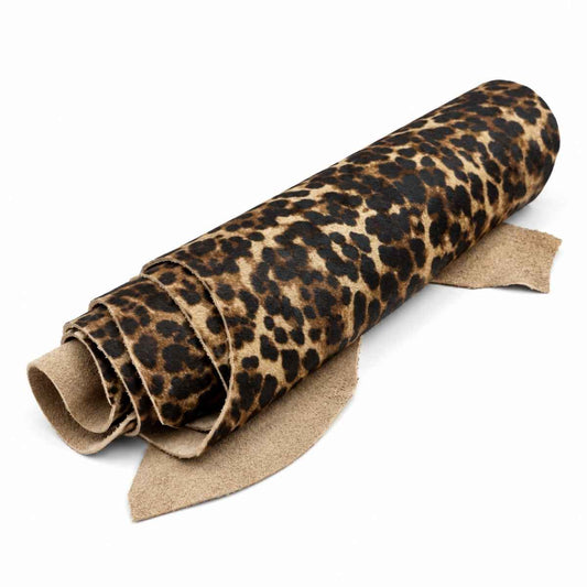 (1Kg) Retales de Cuero Estampado Leopardo – EDICIÓN ÚNICA