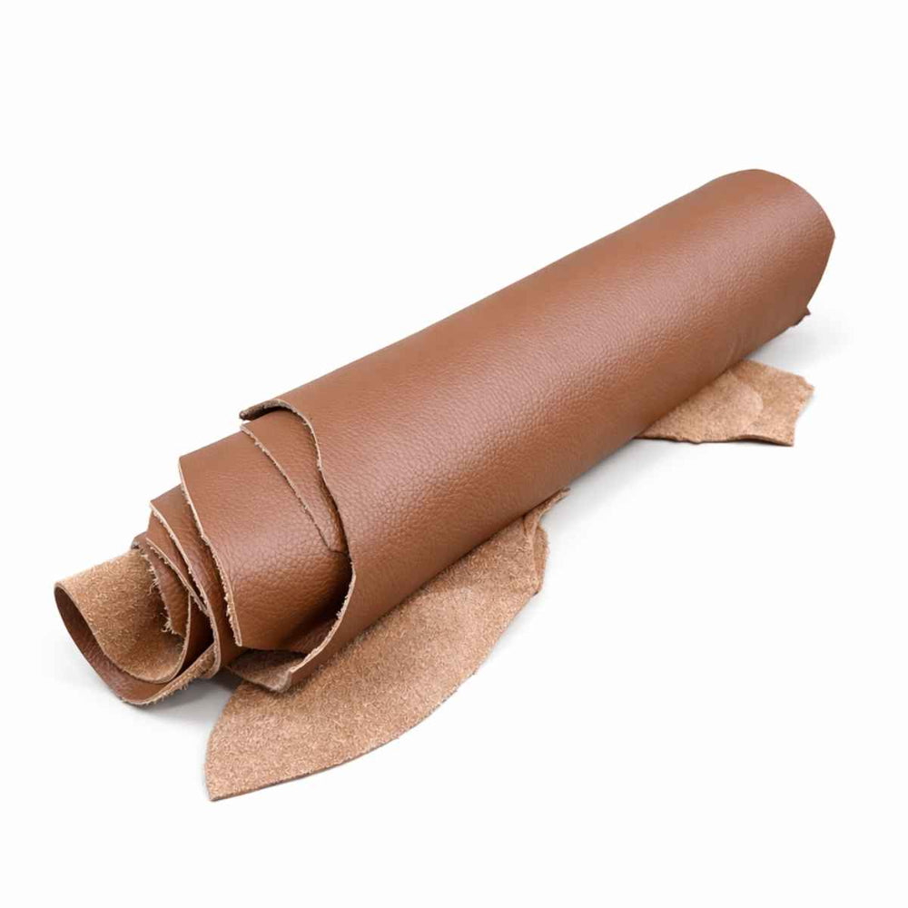 (1Kg) Retales de cuero MARRÓN MEDIO